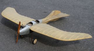 A model of an early monoplane length 141cm width 199cm