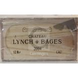 A case of twelve bottles of Chateau Lynch Bages, Pauillac, 2004.