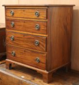 A Regency mahogany chest of four drawers