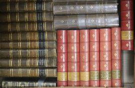 A collection of various leather bound books