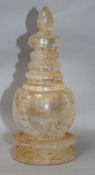 A rock crystal stupa and cover