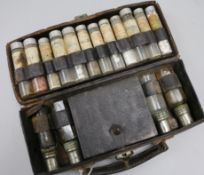 An All India Missions Tablet Industry apothecary case, early 20th century, the small leather