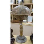 An alabaster table lamp height 74cm