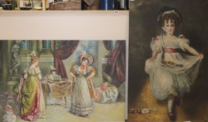 Two oils on board of ladies 92 x 61 and 61 x 91cm, unframed.