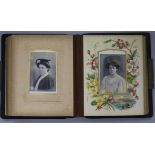 A Victorian and later photograph albums and a musical photo album