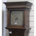 An early 19th century oak thirty hour longcase clock W.48cm
