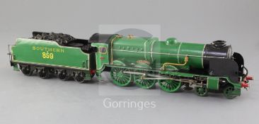 A scratch built O gauge 4-6-0 Southern Nelson Class "The Lord Hood" tender locomotive, number 859,