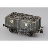 A Gauge 1 GWR open wagon, grey with auto coupling, No 14260