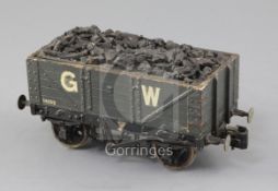 A Gauge 1 GWR open wagon, grey with auto coupling, No 14260