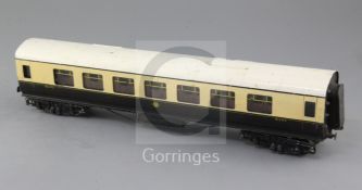 An Exley GWR corridor coach, no. 2171, in chocolate and cream