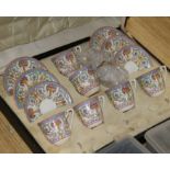 A set of six Royal Worcester coffee cups and saucers, cased
