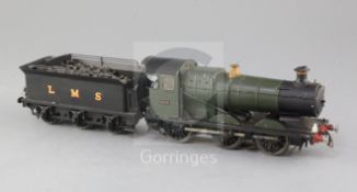 A Class 22 tender locomotive 0-6-0 GWR, green livery, number 2258, 3 rail, overall 39cm, boxed