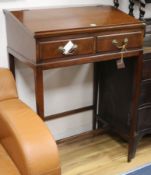 A George III style mahogany clerks desk W.76cm.