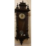 A Vienna style wall clock W.47cm.