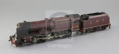 A Bassett-Lowke O gauge LMS 4-6-0 tender locomotive, "The King Royal Rifle Corps", number 6140,