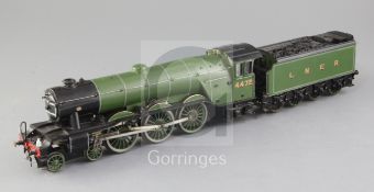 A scratch built O gauge LNER 4-6-2 "Flying Scotsman" locomotive and tender, number 4472, green
