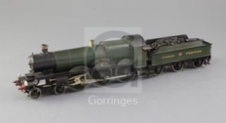 A scratch built GWR "The Somerset Light Infantry" 4-6-0 tender locomotive, number 4016, green
