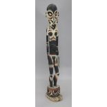 A Kaminibit village Sepik River painted wood tribal carving, Papua New Guinea height 53cmProvenance: