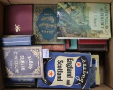 A collection of hardback books on UK travel and topography, including Batsford guides with d.w.s.,