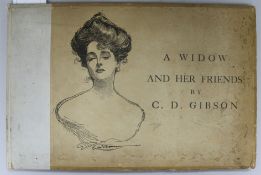 Gibson, Charles Dana - A Widow and her Friends, oblong folio, cloth backed, pictorial boards (