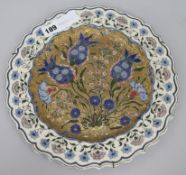 A Zsolnay Isnik style dish 31cm.