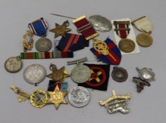 Mixed medals and coins