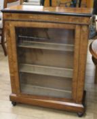 A Victorian walnut pier cabinet W.79cm