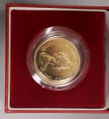 A Royal Mint Hong Kong 22ct gold Lunar Year $1000 coin, Year of the Ox, 1985, in sealed presentation