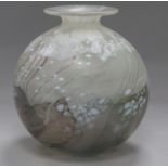 An Isle of Wight Studio glass Flower Garden vase, of globular form, designed by Michael and