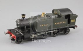 A G.A. Elliott O gauge 2-6-2 Great Western Prairie (5512 class) tank locomotive, green livery, 3