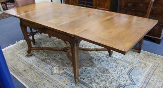 A Drawer leaf table W.241cm fully ext