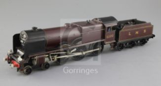 A Bassett-Lowke "Royal Scot" LMS 4-6-0 tender locomotive, number 6100, crimson lake livery,