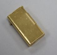 A 1940's/1950's 18ct gold Boucheron lighter, in Boucheron box, 51mm.