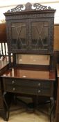 An Edwardian mahogany bookcase W.76cm