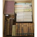 A collection of 18th/19th century leather-bound books and sundry volumes, including The Memoirs of