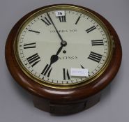 A painted dial wall timepiece, Ford & Sons, Hastings