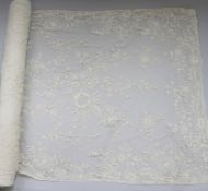 An Edwardian needle-run lace stole