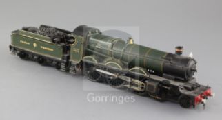 A scratch built O gauge 4-6-0 GWR Star Class green livery tender locomotive, fine scale, "The Lode