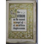 Bible in English - The Sermon on the Mount, illuminated by Owen Jones, 8vo, original blind stamped