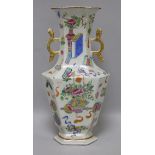 A Chinese polychrome vase height 30.5cm