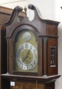An Edwardian chiming longcase clock W.45cm