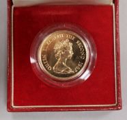 A Royal Mint Hong Kong 22ct gold Lunar Year $1000 coin, Year of the Rabbit, 1987, in sealed
