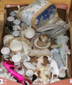 Two boxes of mixed ceramics etc