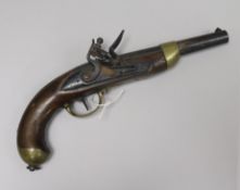 A French Naval Flintlock pistol