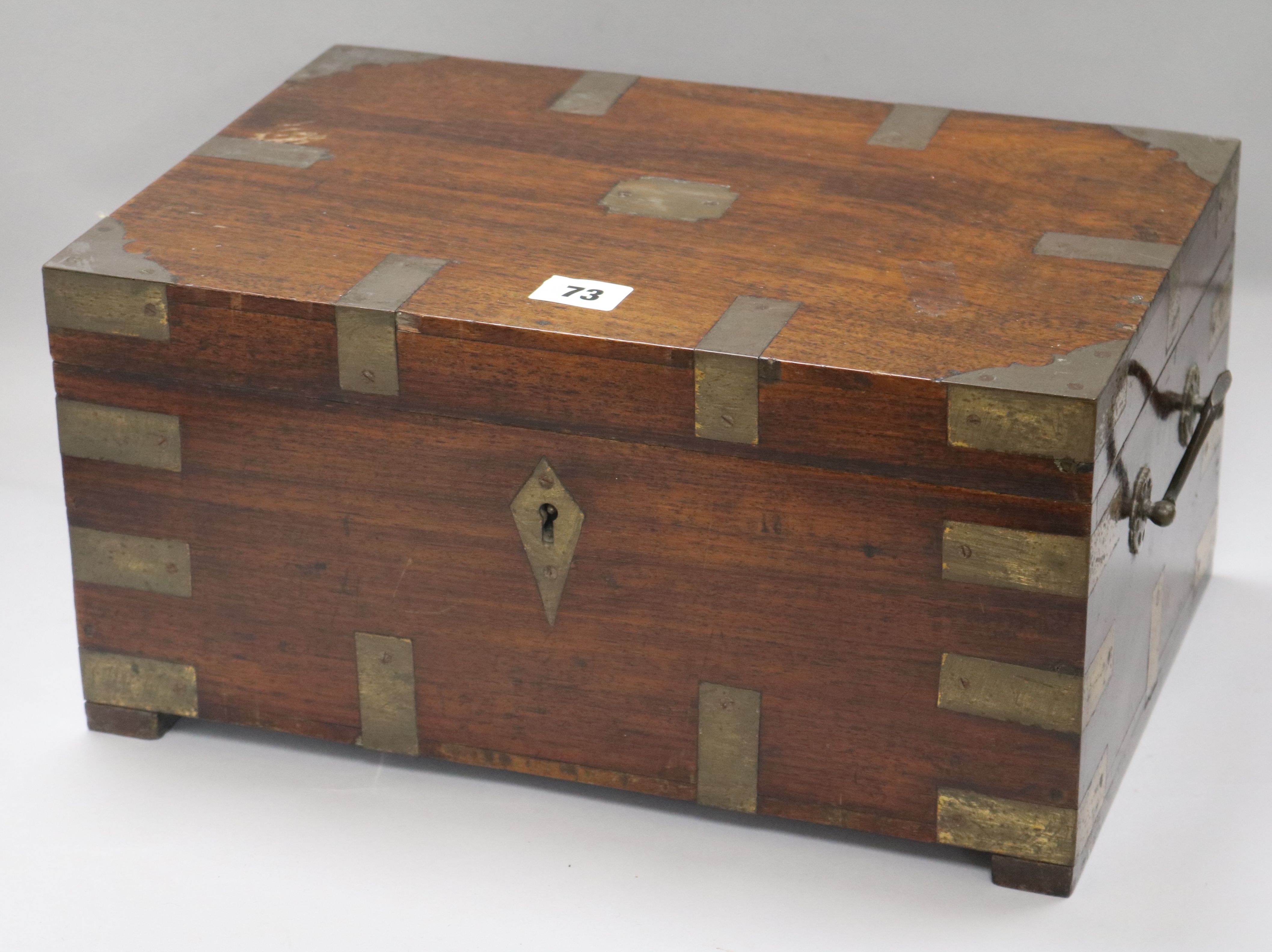 A 19th century mahogany brass bound box