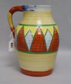 A Clarice Cliff 'bizarre' pattern vase, height 29cm