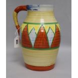 A Clarice Cliff 'bizarre' pattern vase, height 29cm