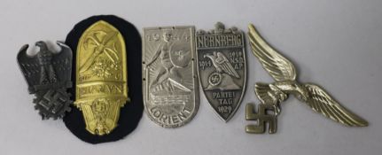 A collection of German shields and eagle