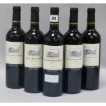 Five bottles of Chateau Medoc, 2016