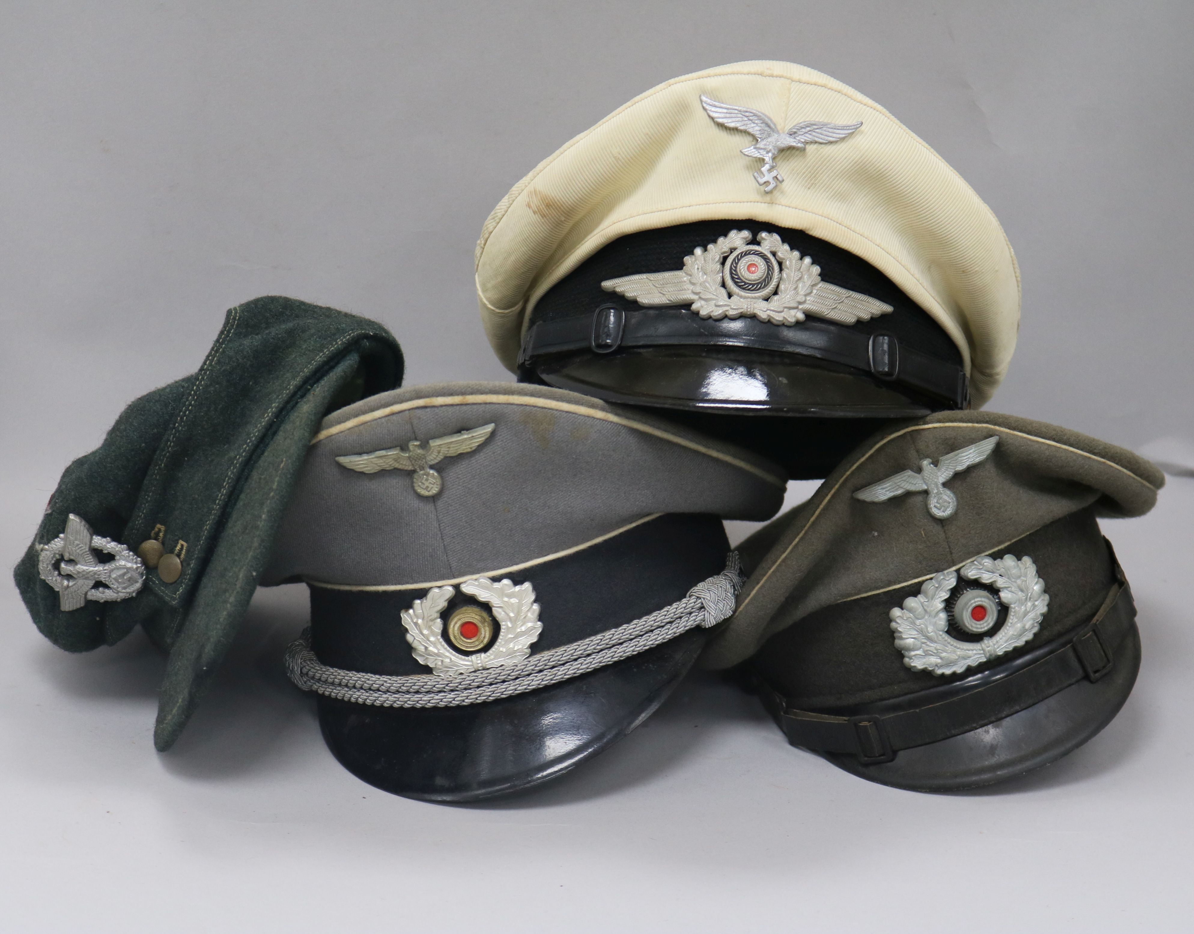 Four German caps